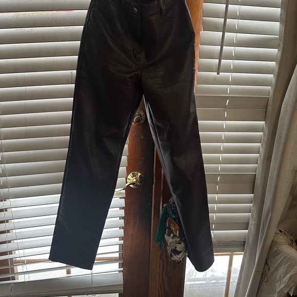 Wilfred Pants - Wilfred Dark faux Leather Pants